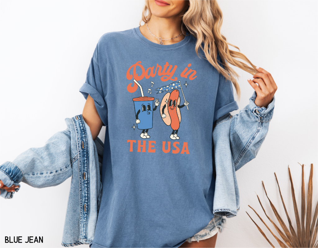 Retro Party in the USA Comfort Colors T-Shirt