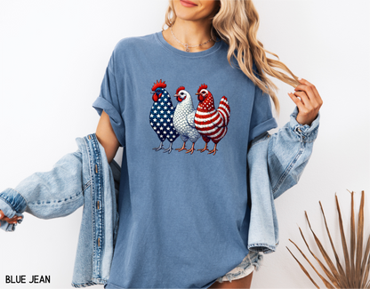 Patriotic Chicken Comfort Colors T-Shirt