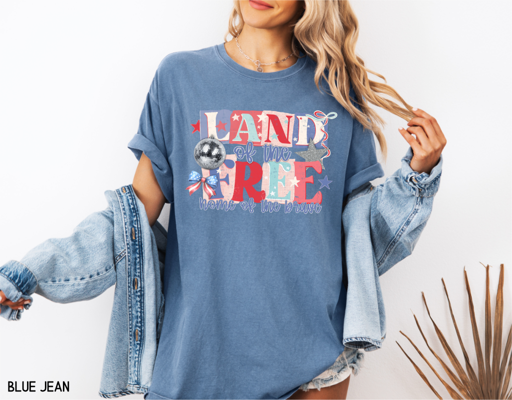 Land of The Free Adult Comfort Colors T-Shirt