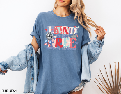 Land of The Free Adult Comfort Colors T-Shirt