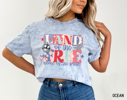 Land of The Free Adult Comfort Colors T-Shirt