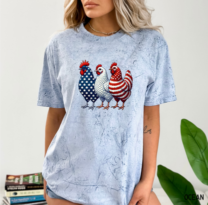 Patriotic Chicken Comfort Colors T-Shirt