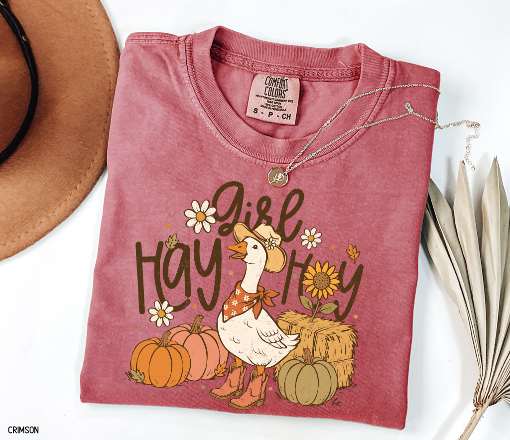 Hay Girl Hey Funny Adult Comfort Colors T-Shirt