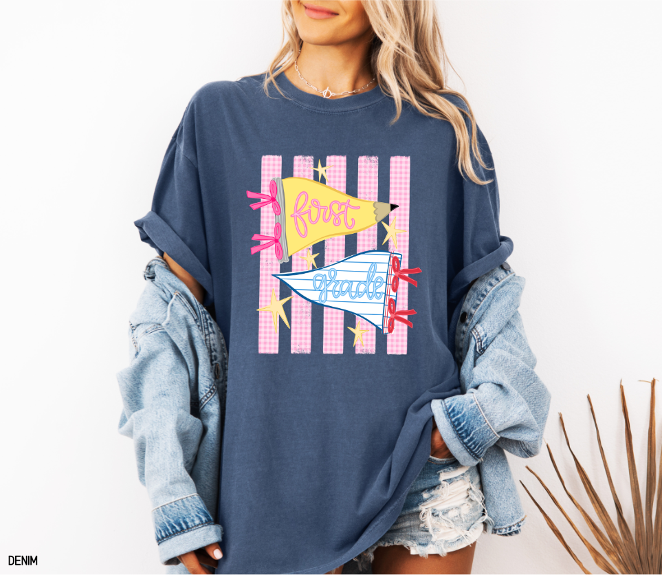 Pennant Grade Level Teacher Comfort Colors T-Shirt