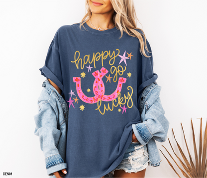 Happy Go Lucky Adult Comfort Colors T-Shirt
