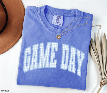 Gingham Game Day Adult Comfort Colors T-Shirt