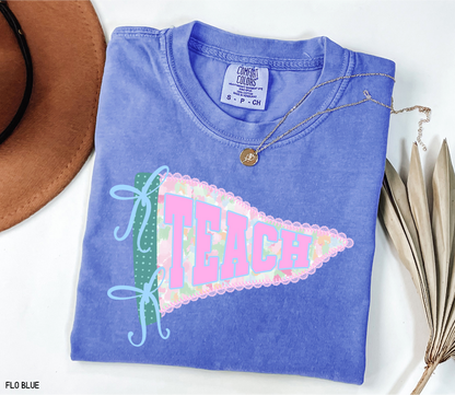 Teach Pennant Adult Comfort Colors T-Shirt