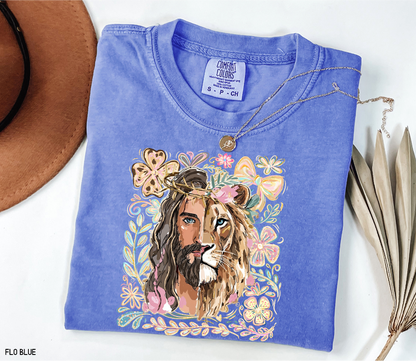 Jesus Lion of Judah Adult Comfort Colors T-Shirt