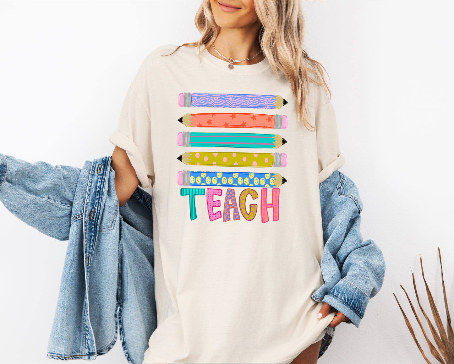 Teacher Pencil Adult Comfort Colors T-Shirt
