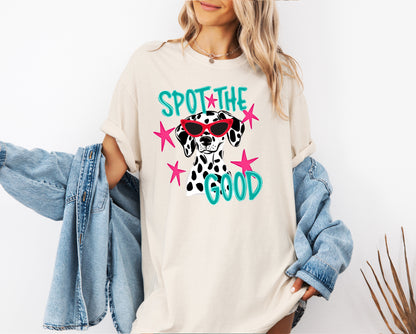 Spot The Good Dalmatian Adult Comfort Colors T-Shirt