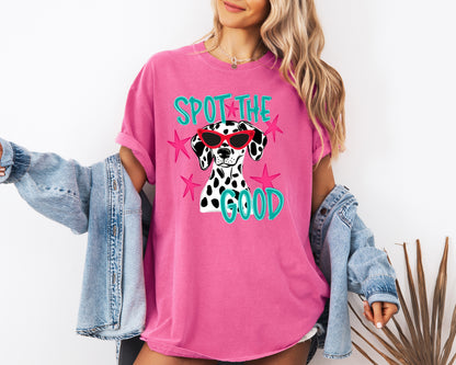 Spot The Good Dalmatian Adult Comfort Colors T-Shirt