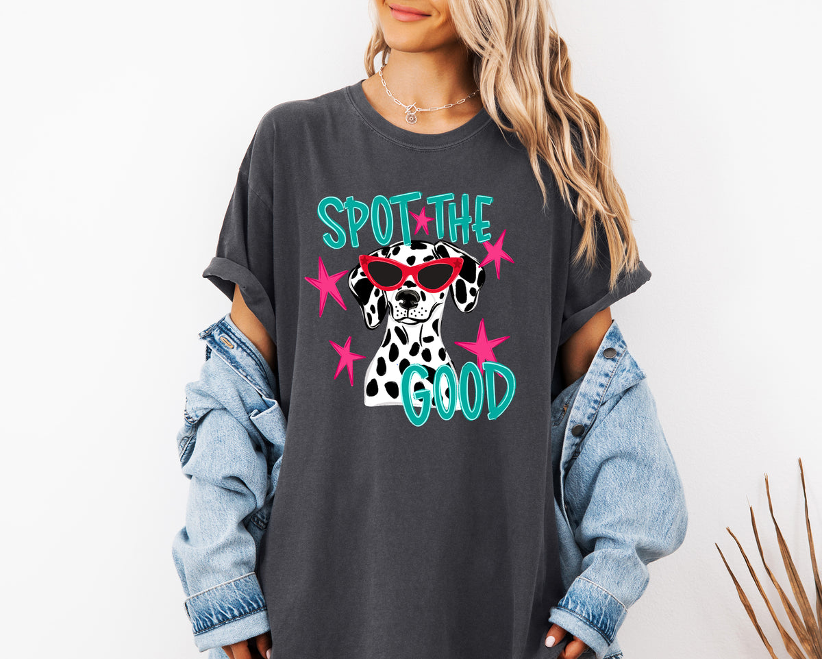 Spot The Good Dalmatian Adult Comfort Colors T-Shirt