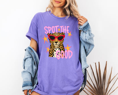 Spot The Good Leopard Comfort Colors T-Shirt