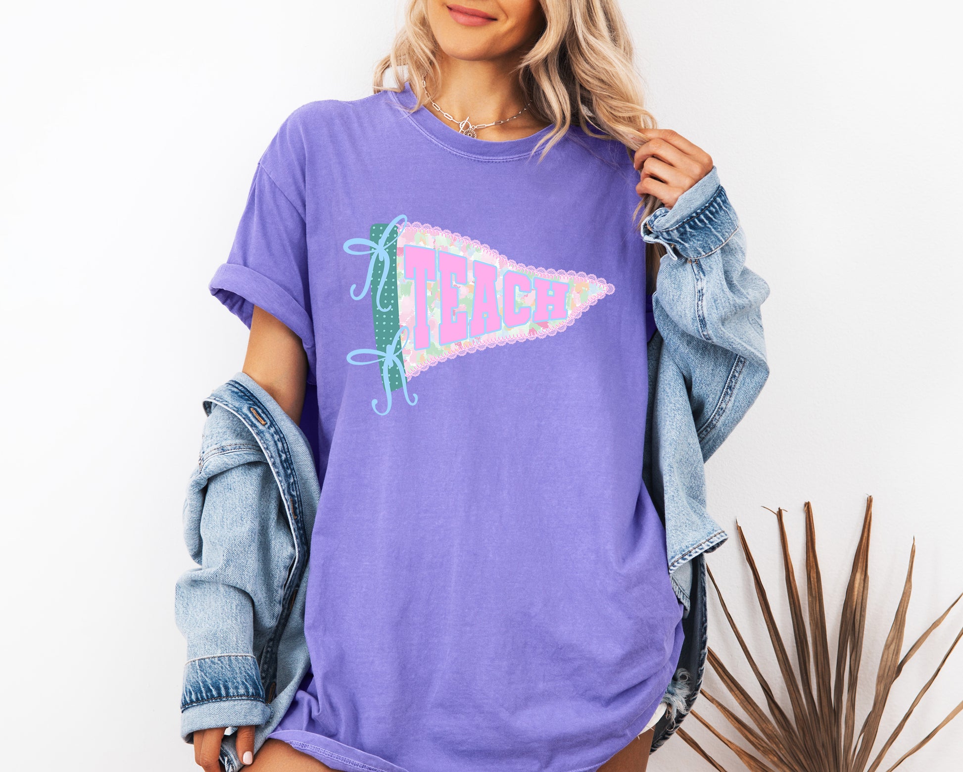 Teach Pennant Adult Comfort Colors T-Shirt