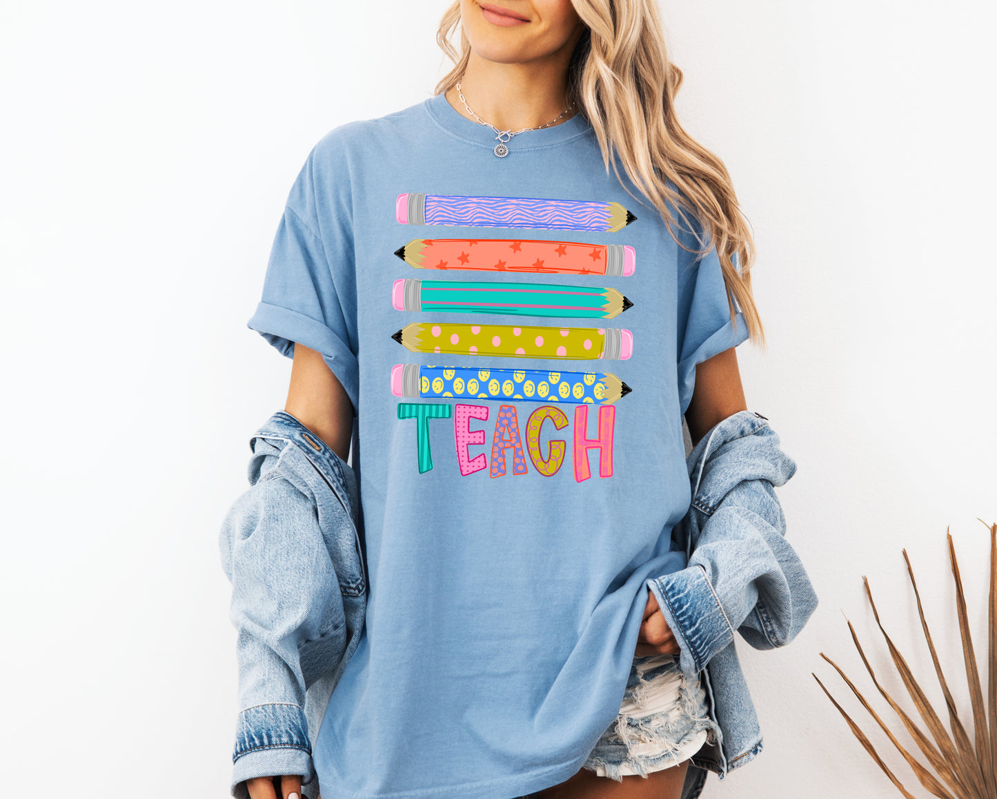 Teacher Pencil Adult Comfort Colors T-Shirt