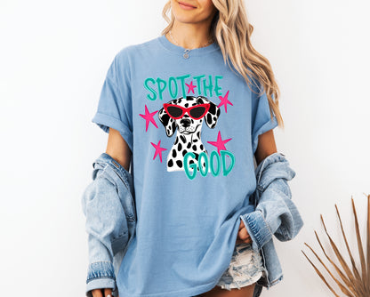 Spot The Good Dalmatian Adult Comfort Colors T-Shirt