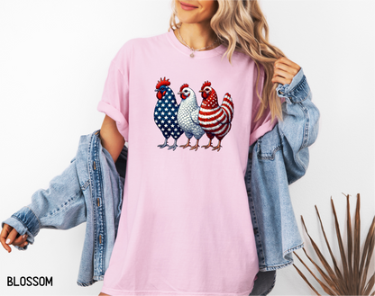 Patriotic Chicken Comfort Colors T-Shirt