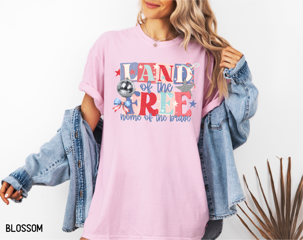 Land of The Free Adult Comfort Colors T-Shirt
