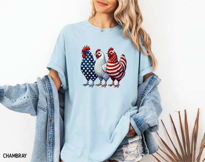 Patriotic Chicken Comfort Colors T-Shirt