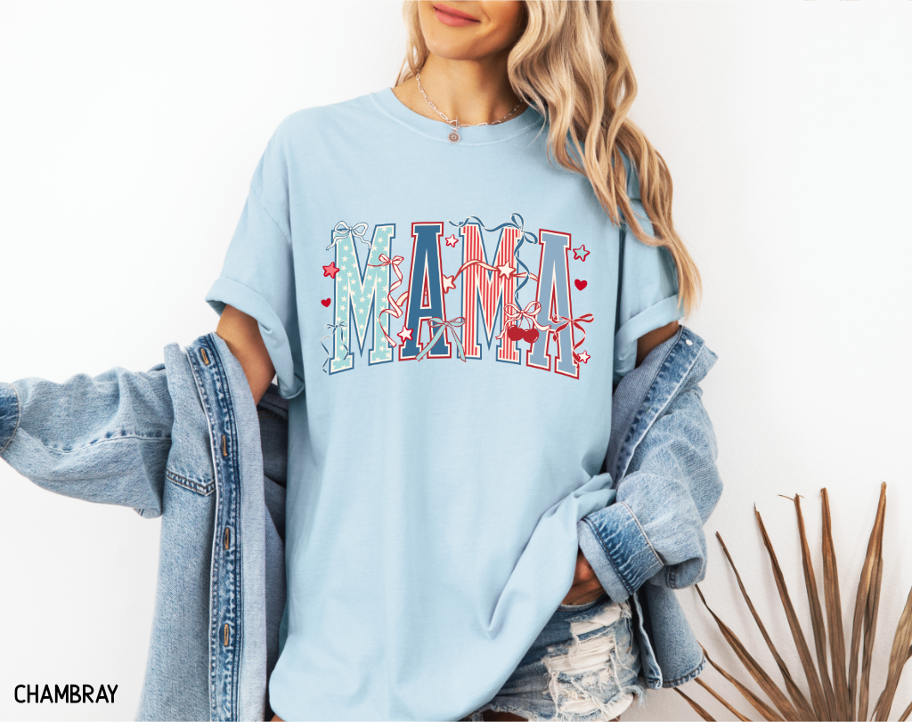 Patriotic Mama Adult Comfort Colors T-Shirt