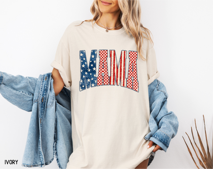 4th of July Mama Comfort Colors T-Shirt