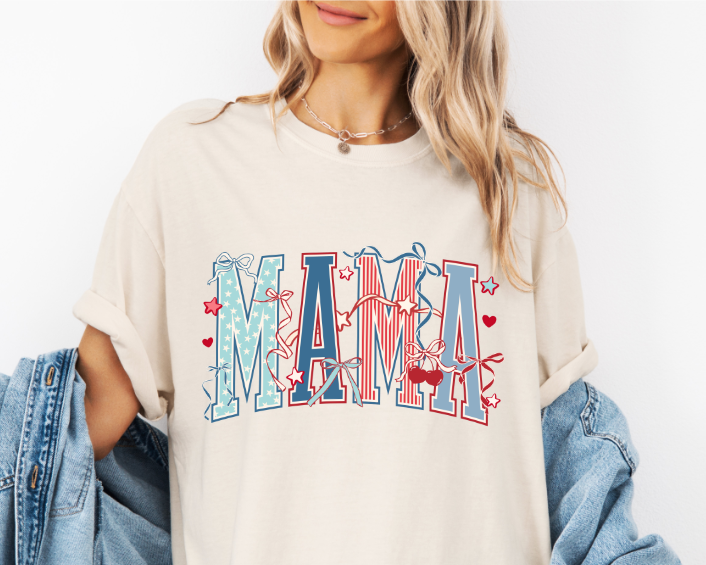 Patriotic Mama Adult Comfort Colors T-Shirt
