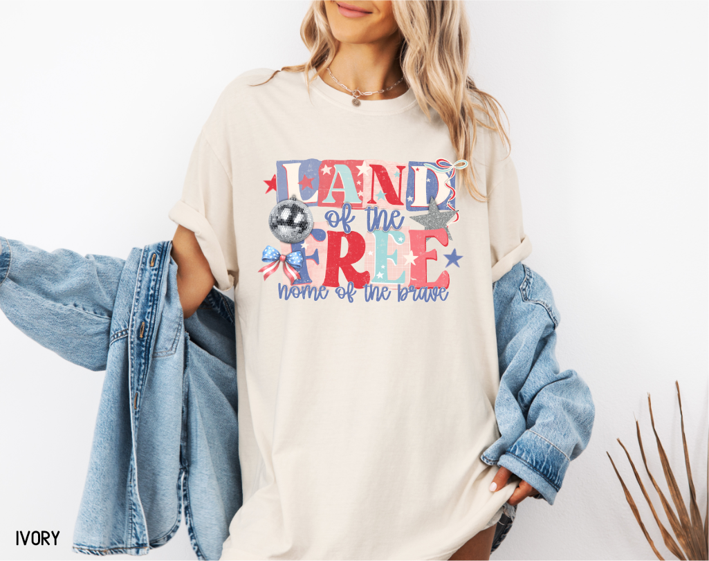 Land of The Free Adult Comfort Colors T-Shirt