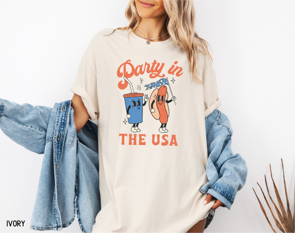 Retro Party in the USA Comfort Colors T-Shirt