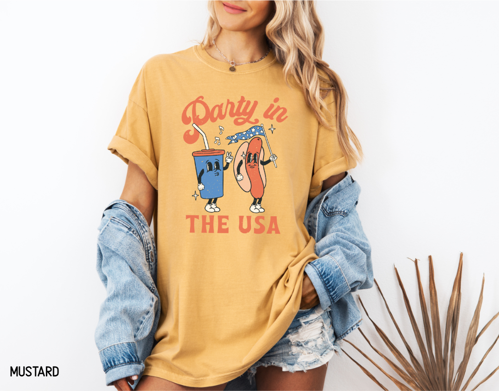 Retro Party in the USA Comfort Colors T-Shirt