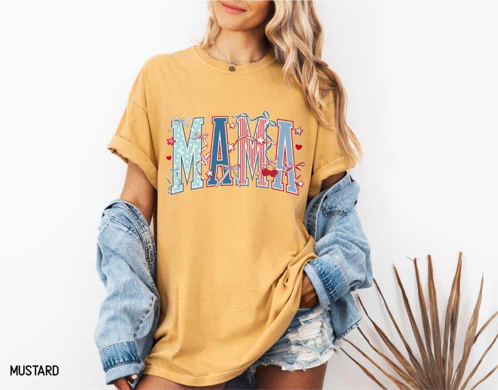 Patriotic Mama Adult Comfort Colors T-Shirt