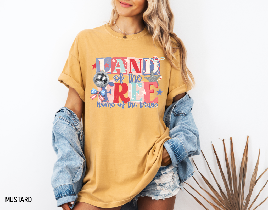 Land of The Free Adult Comfort Colors T-Shirt