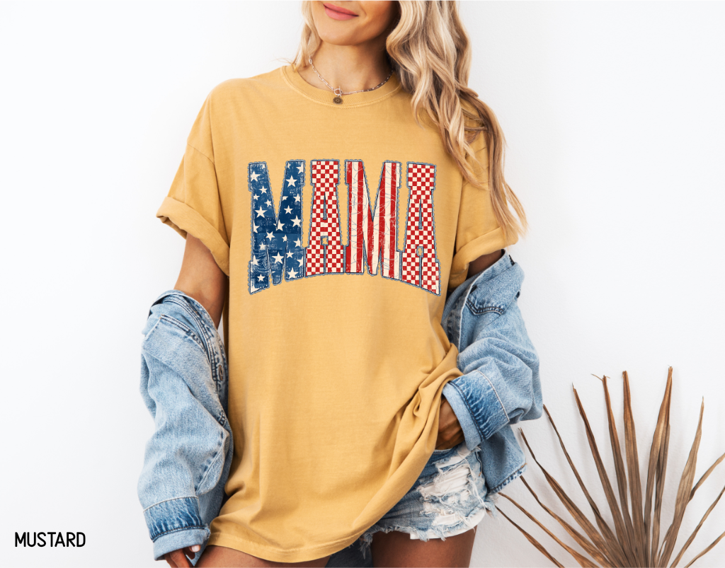 4th of July Mama Comfort Colors T-Shirt