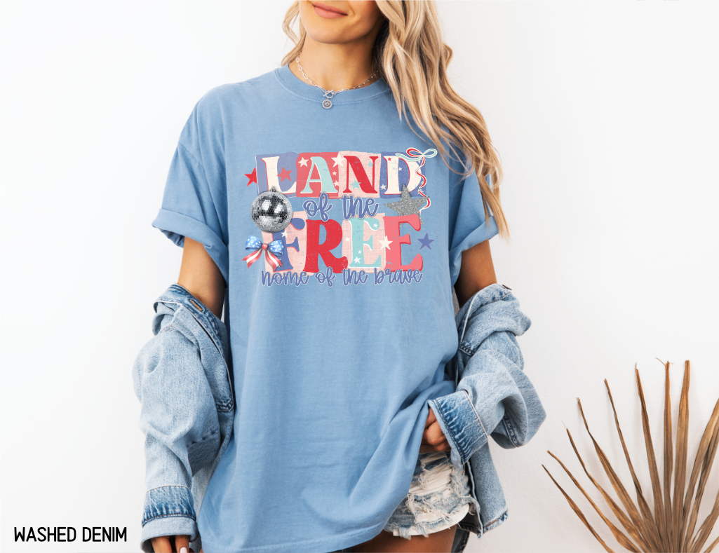 Land of The Free Adult Comfort Colors T-Shirt