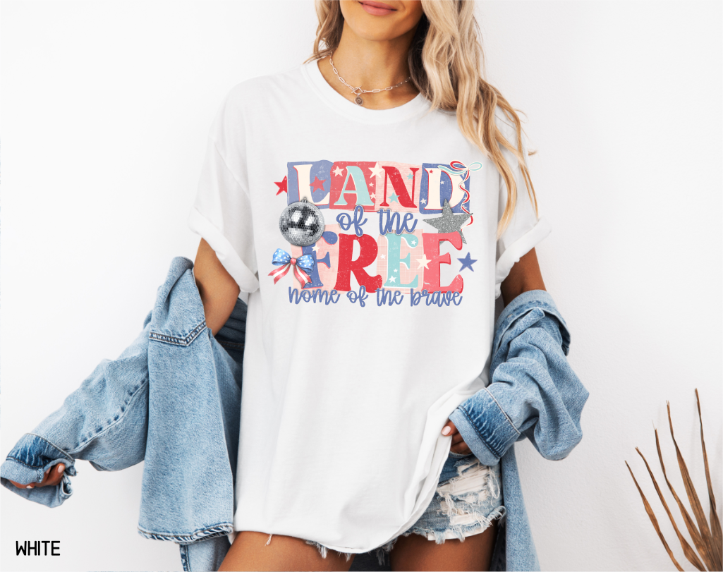 Land of The Free Adult Comfort Colors T-Shirt