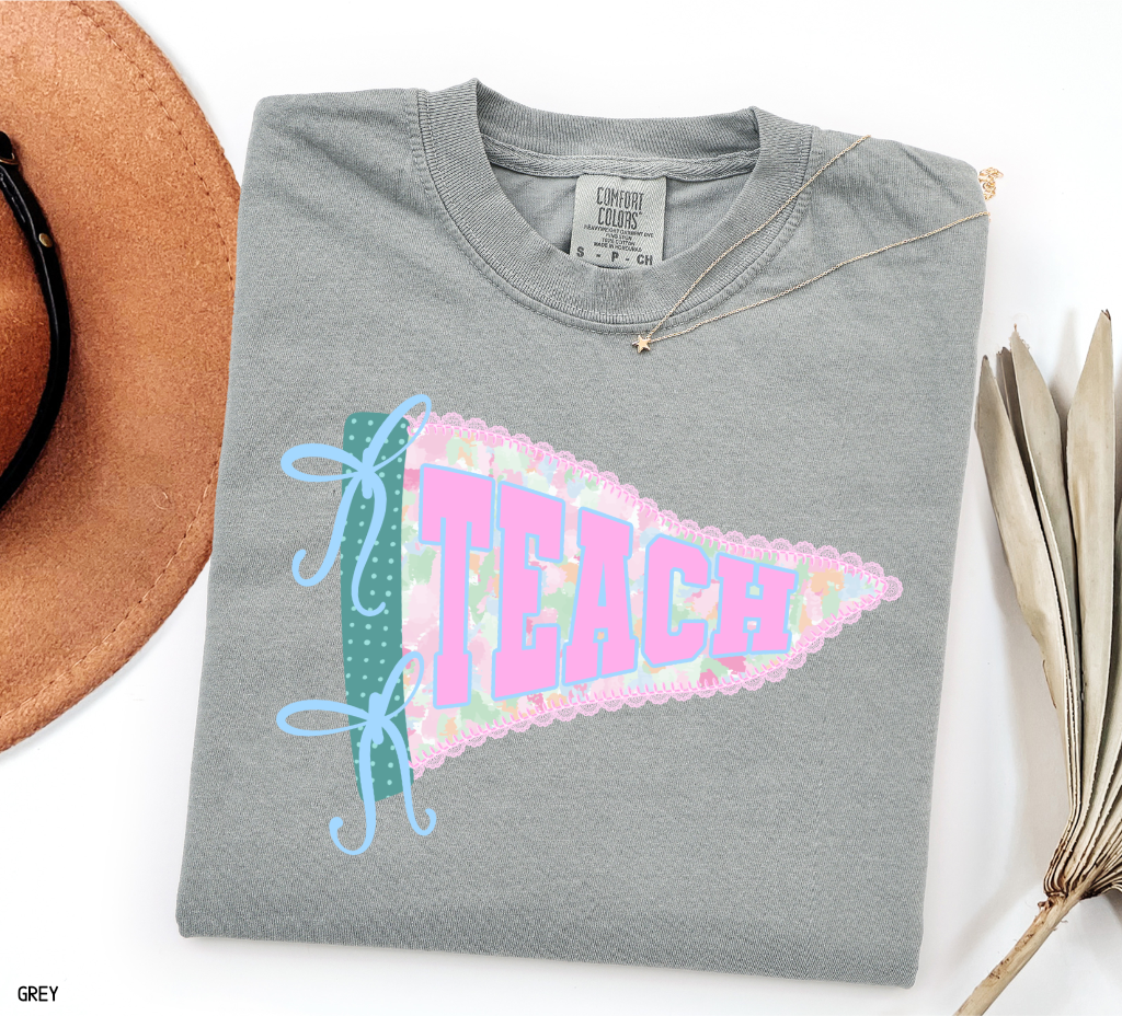 Teach Pennant Adult Comfort Colors T-Shirt