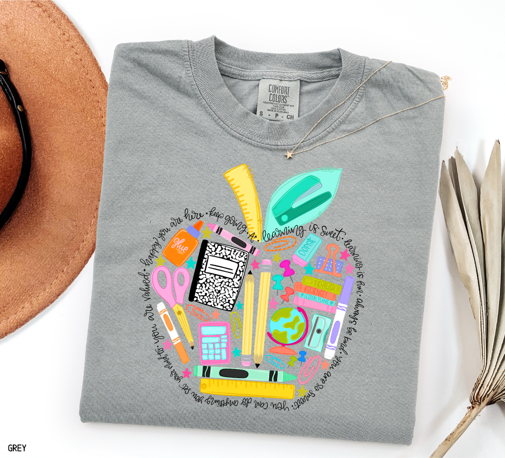 Teacher Supplies Adult Comfort Colors T-Shirt