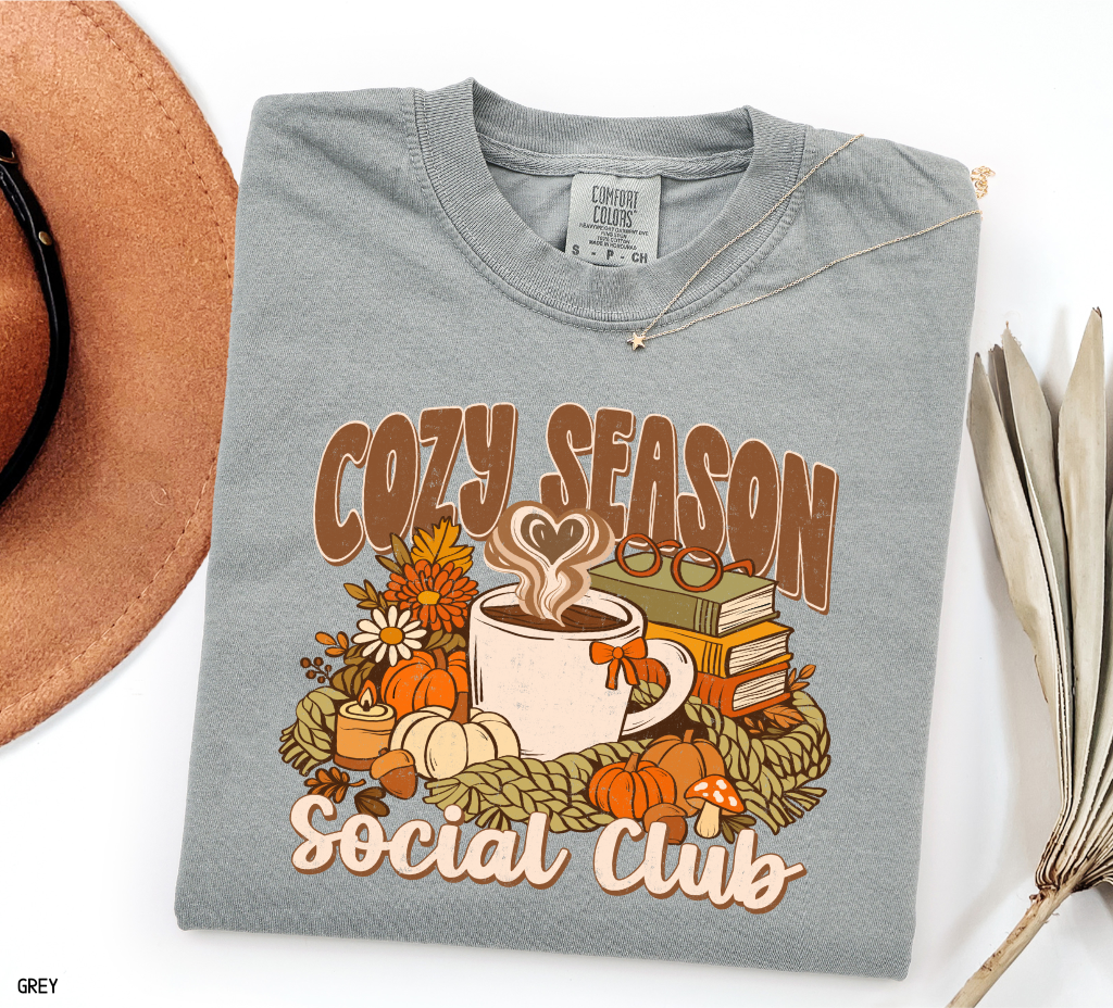 Cozy Season Social Club Adult Comfort Colors T-Shirt