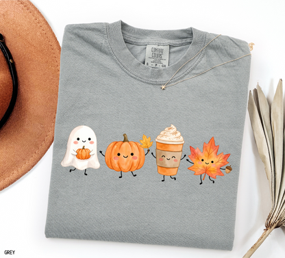 Cute Fall Ghost Adult Comfort Colors T-Shirt