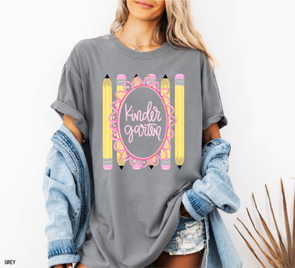 Pencil Grade Level Teacher Comfort Colors T-Shirt