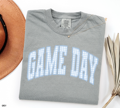 Gingham Game Day Adult Comfort Colors T-Shirt