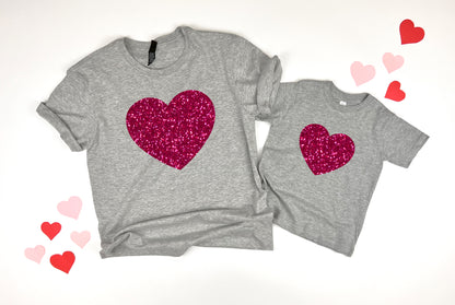 Glitter Heart Kids T-shirt