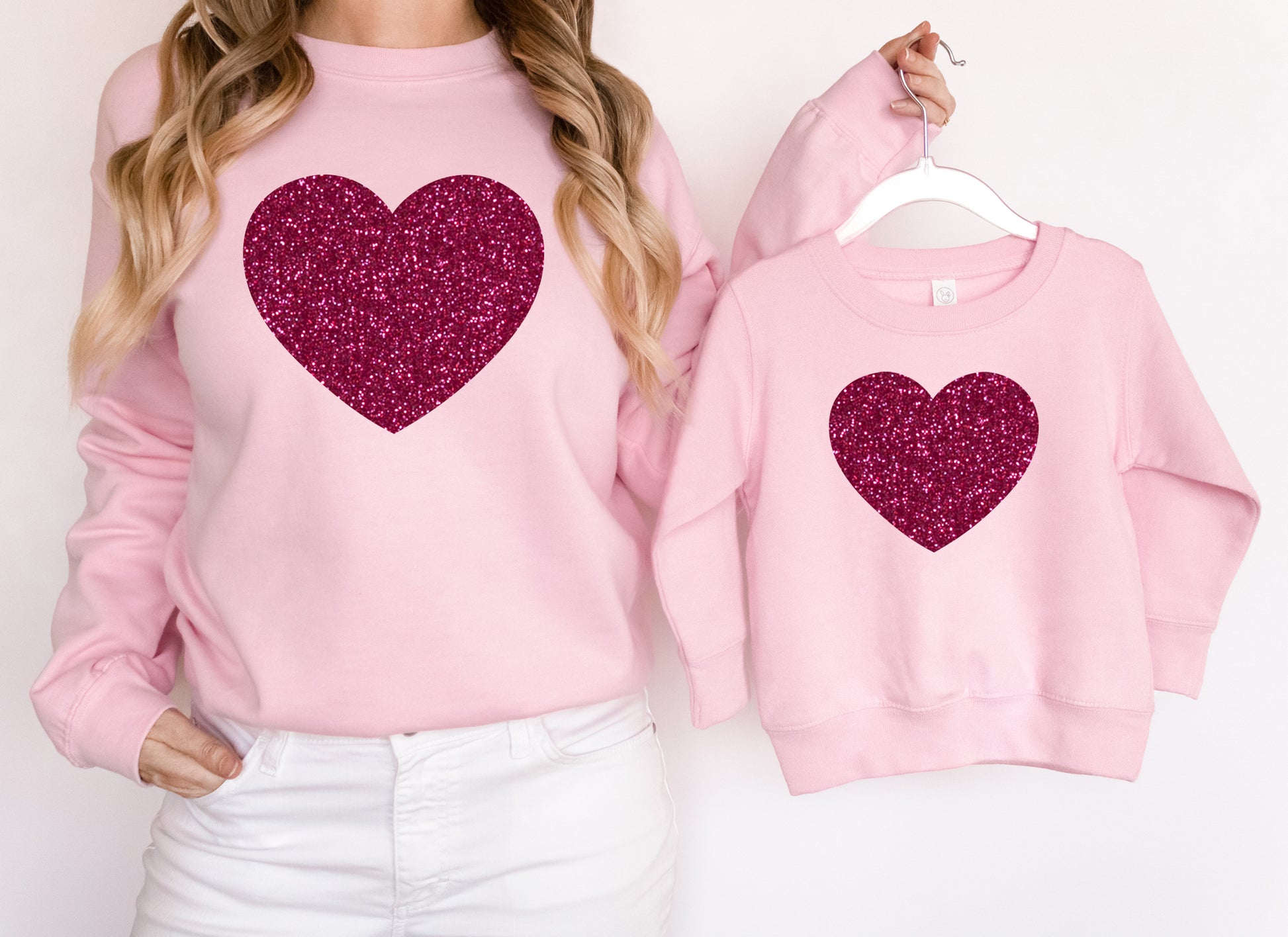 Glitter Heart Adult Sweatshirt