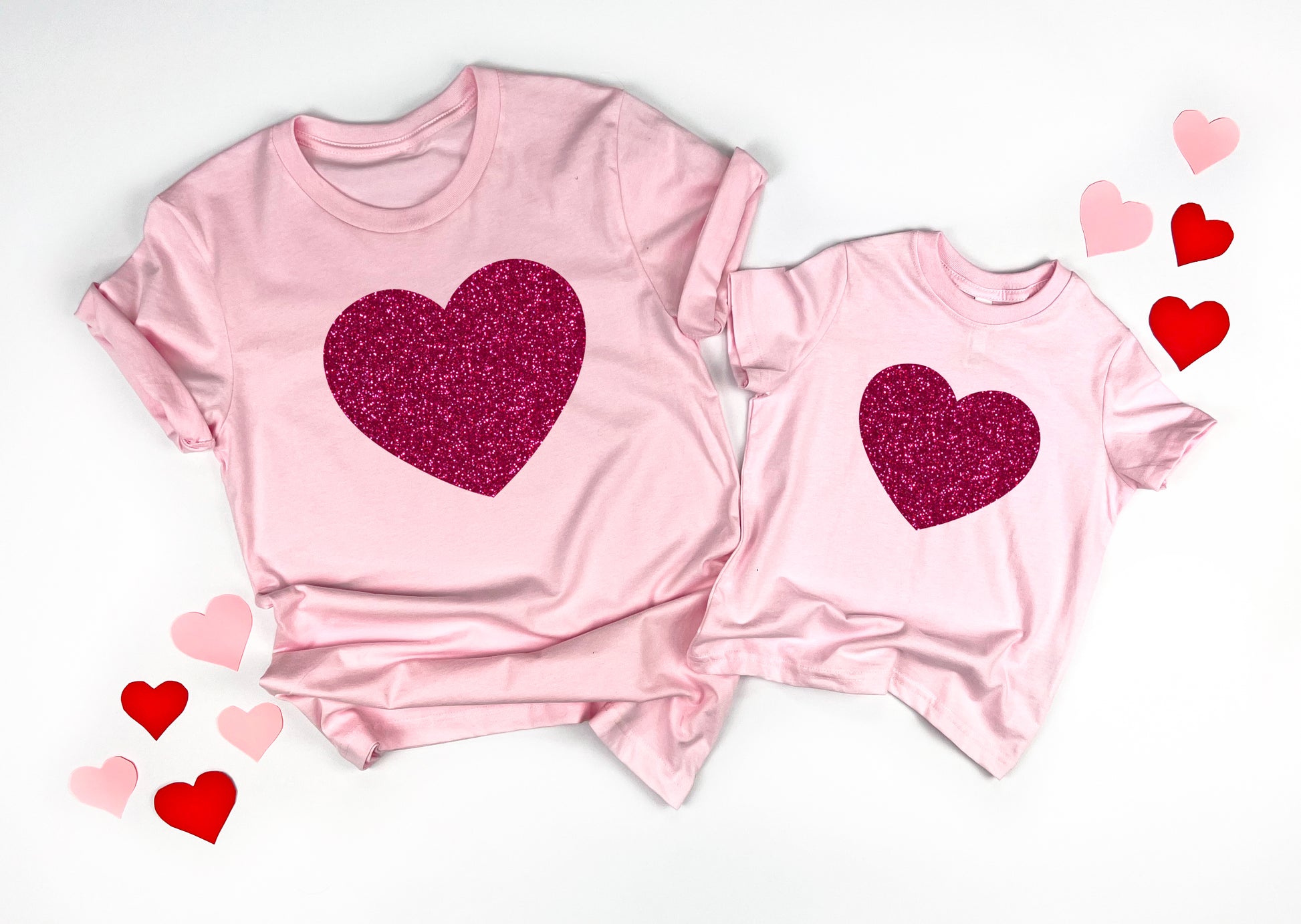 Glitter Heart Kids T-shirt