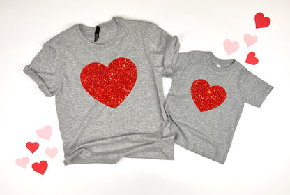 Glitter Heart Kids T-shirt