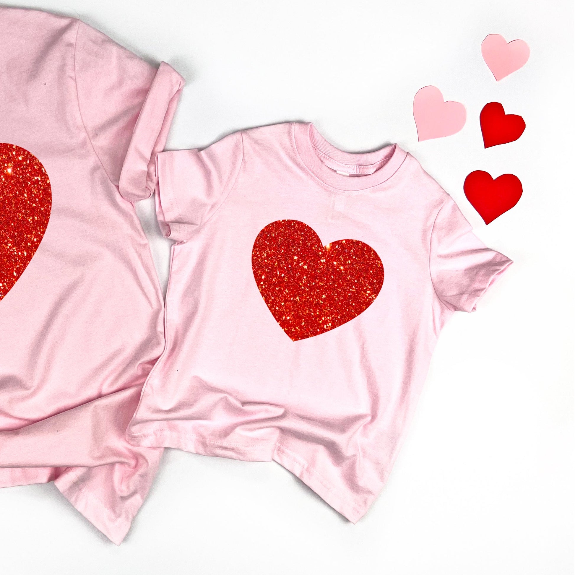 Glitter Heart Kids T-shirt
