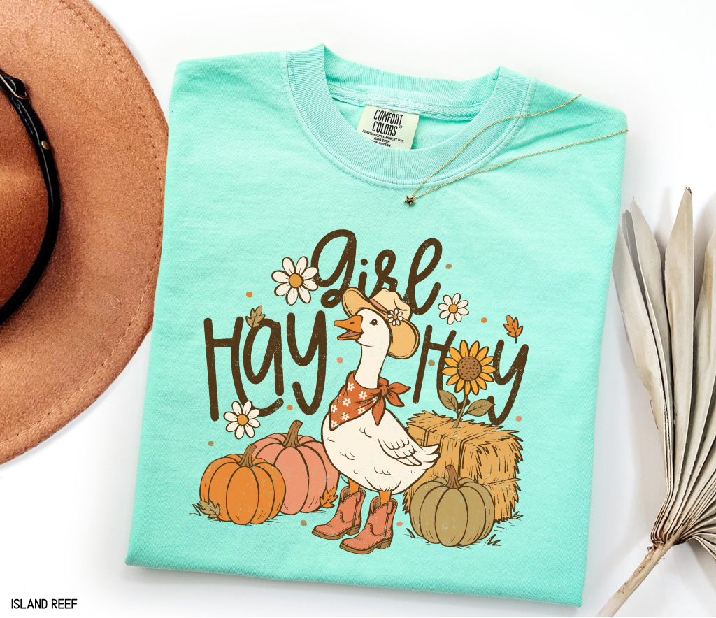 Hay Girl Hey Funny Adult Comfort Colors T-Shirt