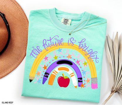 The Future is Bright Teacher Adult Comfort Colors T-Shirt