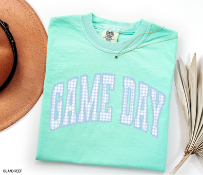 Gingham Game Day Adult Comfort Colors T-Shirt