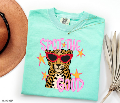 Spot The Good Leopard Comfort Colors T-Shirt