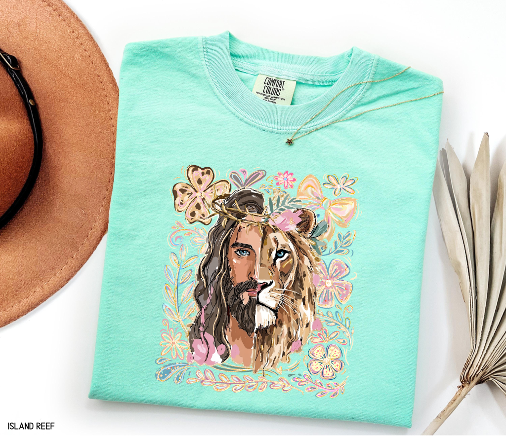 Jesus Lion of Judah Adult Comfort Colors T-Shirt